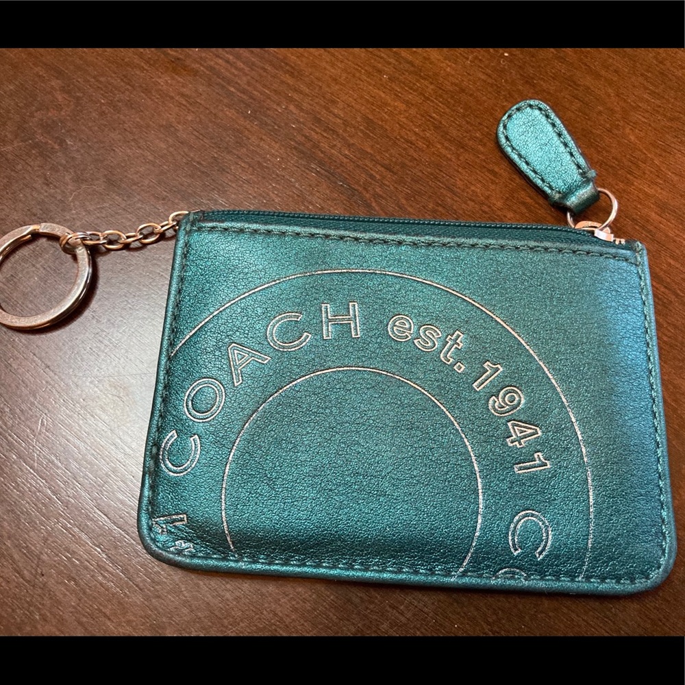 Coach keychain ID holder